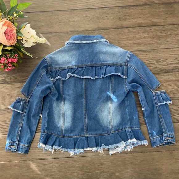 GB girls denim ruffle jacket - Picture 4 of 4